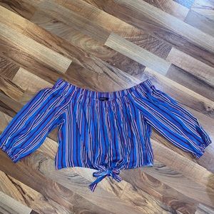 Off shoulder crop top